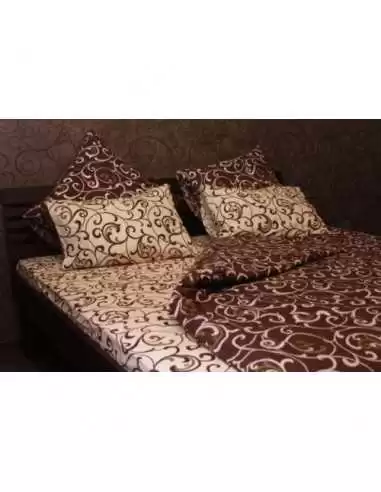 Двоспальна постільна білизна Вілюта 5400 Коричневий Двоспальна постільна білизна Вілюта 5400 Коричневий