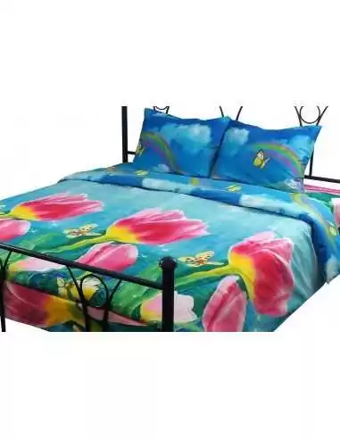 Двоспальна постільна білизна Руно Тюльпани, 70х70 Двоспальна постільна білизна Руно Тюльпани, 70х70