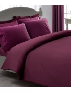 Постельное белье евро TAC Premium Basic Stripe Violet, King size