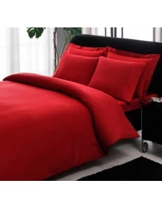 Постельное белье евро TAC Stripe Red, King Size