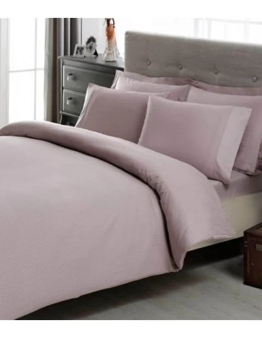 Постельное белье евро TAC Premium Basic Stripe Lilac, King size