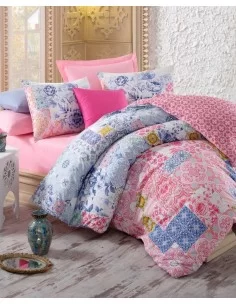 Постельное белье евро Cotton Box Mosaic Pembe