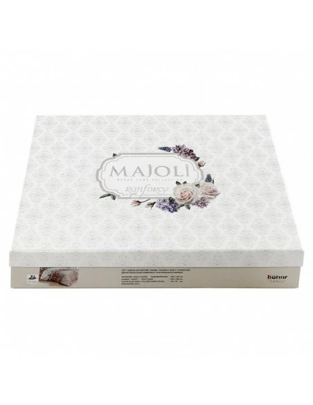 Постельное белье евро Cotton Box Majoli Sofya V2 Lilac