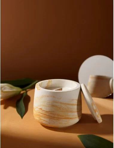 Ароматична свічка Чаша біло-жовта... Ароматична свічка Чаша біло-жовта...