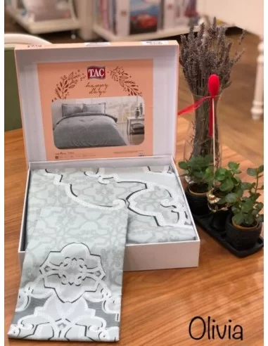 Постельное белье евро TAC Olivia Mint Постельное белье евро TAC Olivia Mint