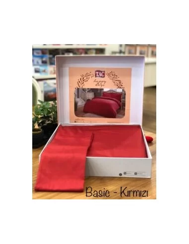 Постільна білизна євро TAC Basic Red Постільна білизна євро TAC Basic Red