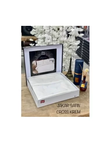 Постільна білизна євро TAC Cross Cream Постільна білизна євро TAC Cross Cream