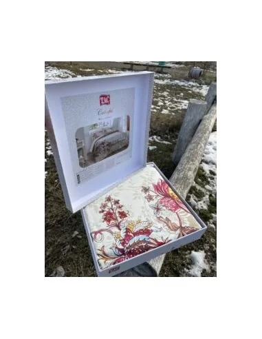 Постельное белье евро TAC Mariela Cream Постельное белье евро TAC Mariela Cream