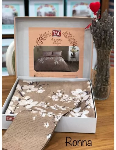 Постельное белье евро TAC Ronna Brown Постельное белье евро TAC Ronna Brown