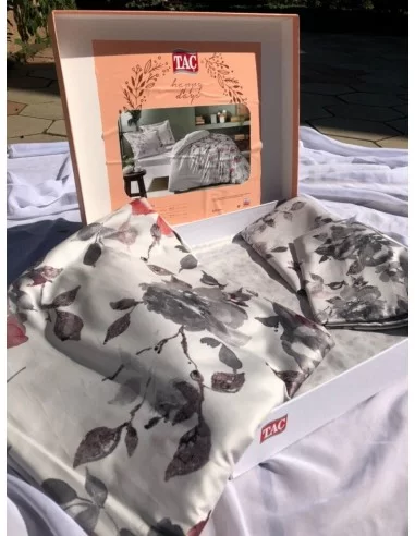 Постільна білизна євро TAC Zaira Grey Постільна білизна євро TAC Zaira Grey