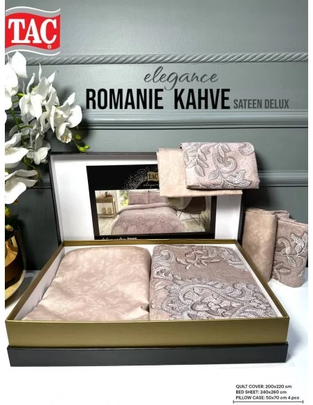 Семейное постельное белье TAC Romaine Brown