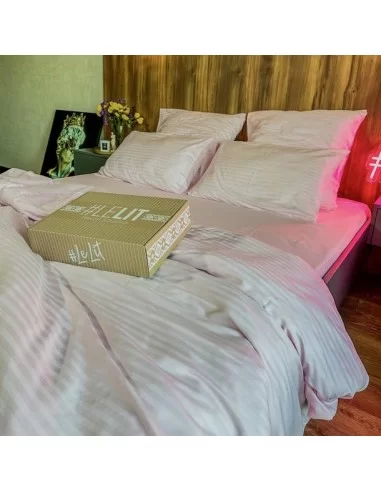 Постільна білизна полуторна LeLit SS-3019, сатин Постільна білизна полуторна LeLit SS-3019, сатин